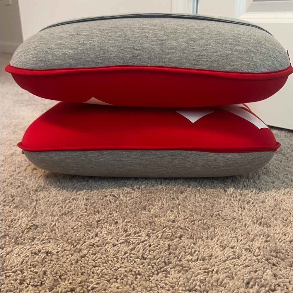 Gray and Red Travel Pillow Set - Picture 4 of 5